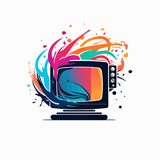 create modern vector logo of a TV streaming company