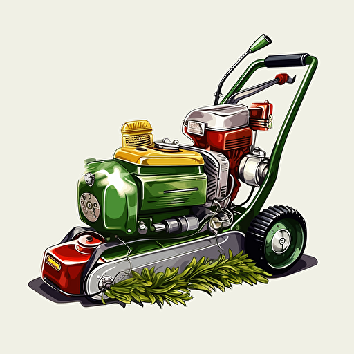 vector art weed trimmer gasoline powered