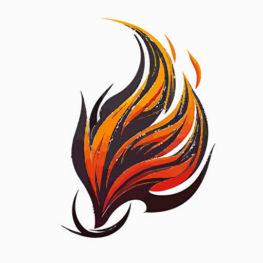 very simple vector image, flame