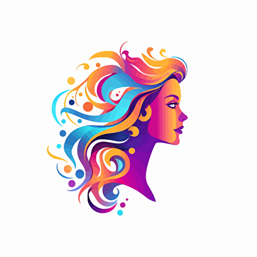 Create a vibrant succesful catchy logo illustration for a company directed to mom entrepreneurs, directed to women age 34 and above who are not familiar with artificial intelligence but are eager to run a business and be succesful and happy and balanced, have little time to do many things, powerful colors related to being succesful and updated, vectors, v 5.1