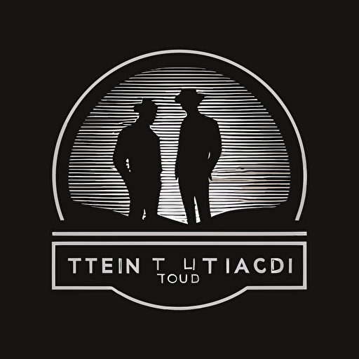 minimalist logo for a directing duo called TTJ , one color black, vector