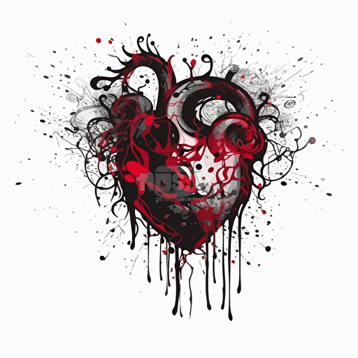 the heart of darkness, 2d, vector, design, white background