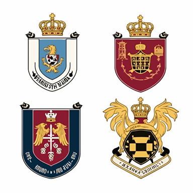 elegant minimalist coat of arms vector grahics, mixing the coat of arm of Paris and the coat of arm of Gothenburg and the coat of arms of Caracas