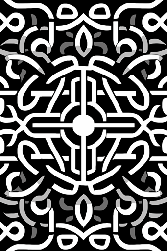 svg, vector, black and white, chinese ethnic pattern pattern