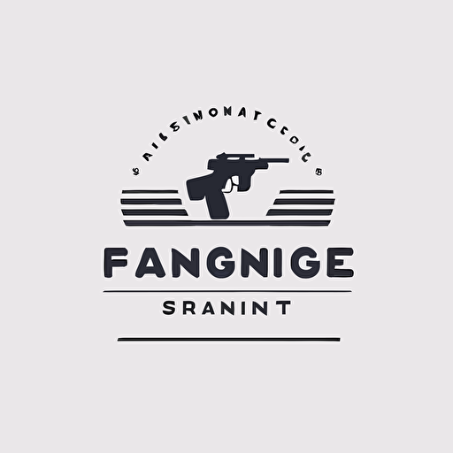 Shooting Range logo, Wordmark, vector, simple, flat, 2d, low detail, smooth, plain, minimal, Straight design, white background