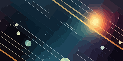 space station vector illustration, paper texture