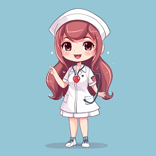 Vector illustration cute nurse