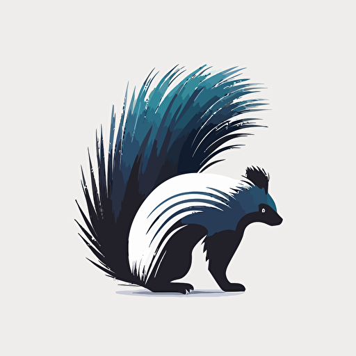 skunk icon, vector style, white background
