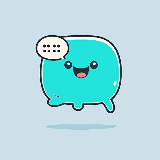 a mascot logo design of a message bubble minimal simple educational modern vector