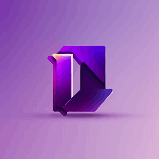 logo with a letter, minimal, vector, flat with a purple gradient