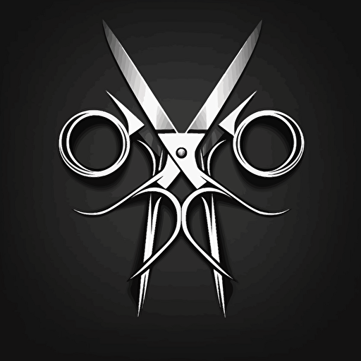 logo,scissors, mustatche, symmetrical, vector