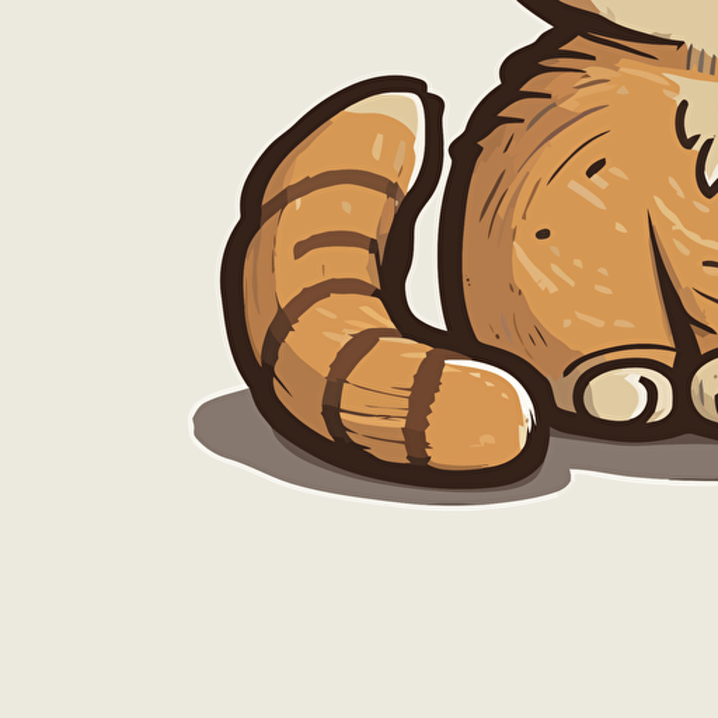 A cartoon mini cat vector illustration