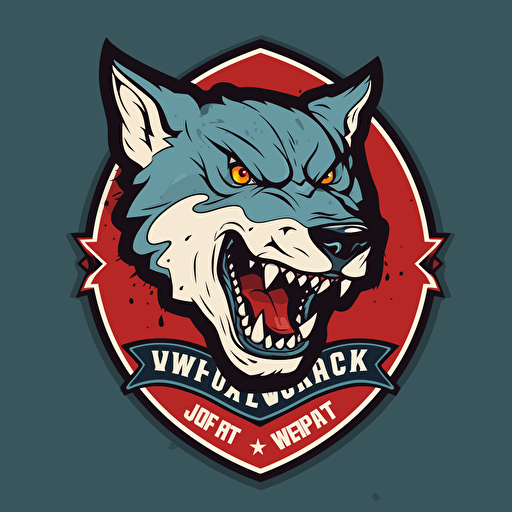 make a vector concept art for a kid’s soccer team logo of a great white Shark/wolf hybrid