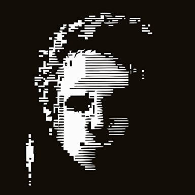 8bit jason Michael Myers, white on black background, no shading, 2D, vector, 3:4