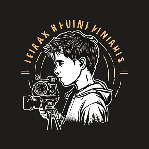 logo for youth filmmaker vector linework, simple and modern