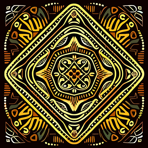 : Vector, symetrical african pattern
