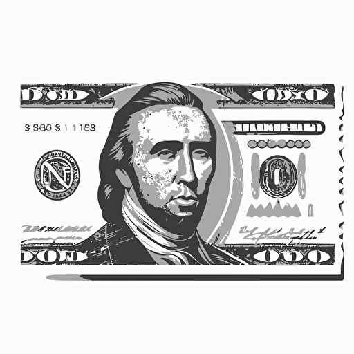 Nicholas Cage on a dollar bill vector image white background