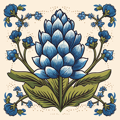 vector image of a bluebonnet flower