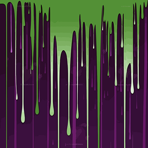 green drips over a purple background, illustration, vector file,