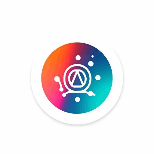 simple vector logo for AI assistant app, abstract, 2 colour