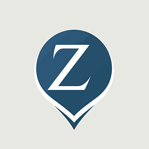 Z lettermark logo, Sans Serif, vector logo, zipper, lifestyle clothing, fashion, blue