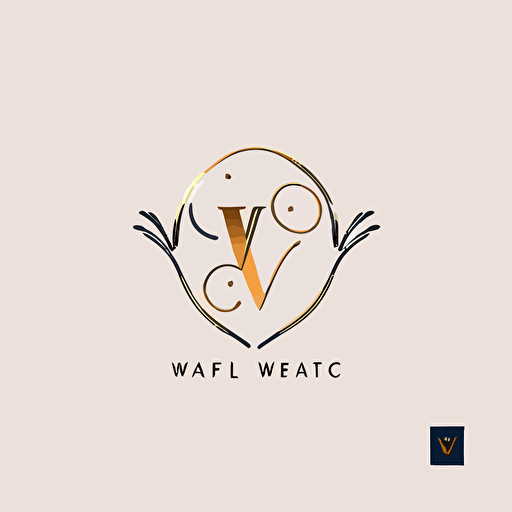simple logo design of letter“WF”，flat 2d，monogram，vector，wedding logo，flat，clean，simplicity，love sense