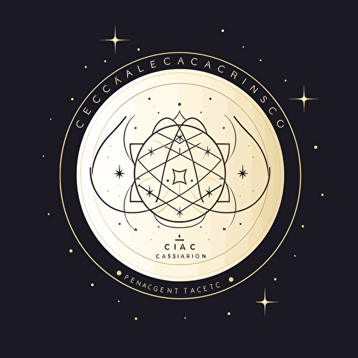 Chic astrological consultancy logo, Apple-like elegance, minimalistic design elements, fresh appearance, vector illustration, Adobe Illustrator