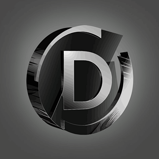 make a Textmark Logo with "DL", vector clean design, grey, black