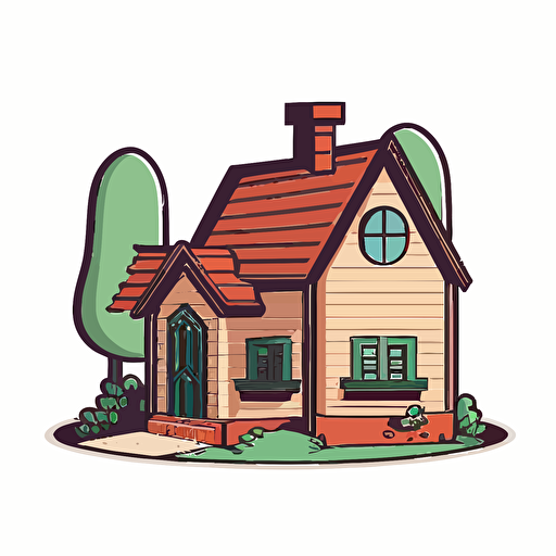 vector illustration, house, icon, simple