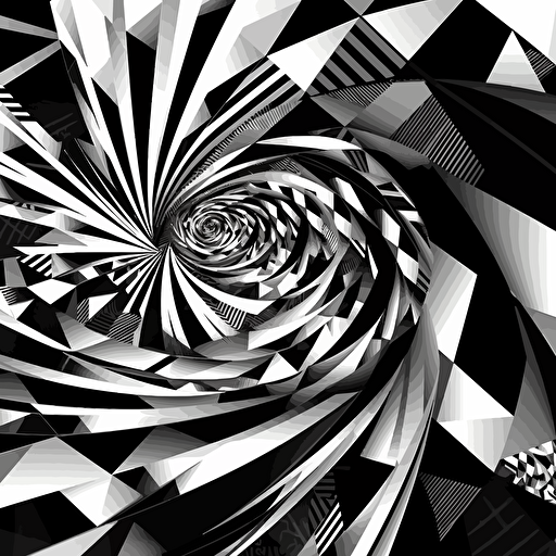 background made by pointed shapes. Black and white. Vector. Futurism
