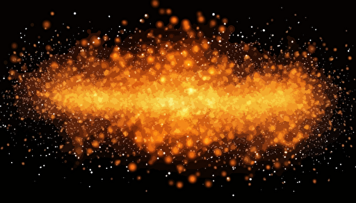 Vector orange sparkles on an isolated transparent background. Atomization of orange dust particles png. Glowing particles png. orange dust. Light effect