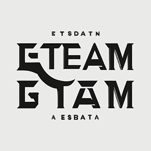 Letter "Esteban" logo, minimal, vector, simple, white background