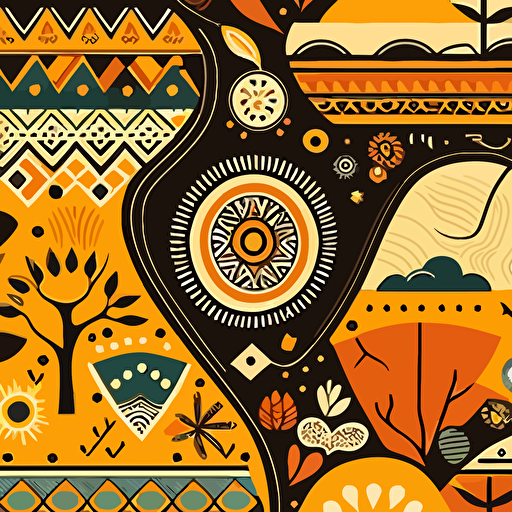 african pattern art VECTOR south africa kids