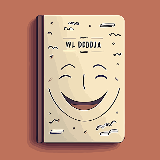 a cover of a diary in vector format, where you can write down your emotions and feel calm.