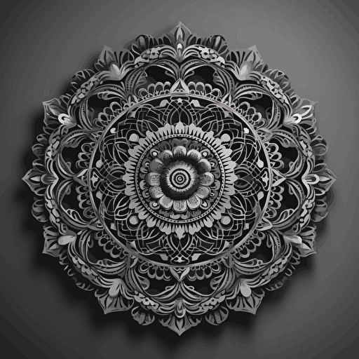 black and white design in the style of vector, laser cut with layers