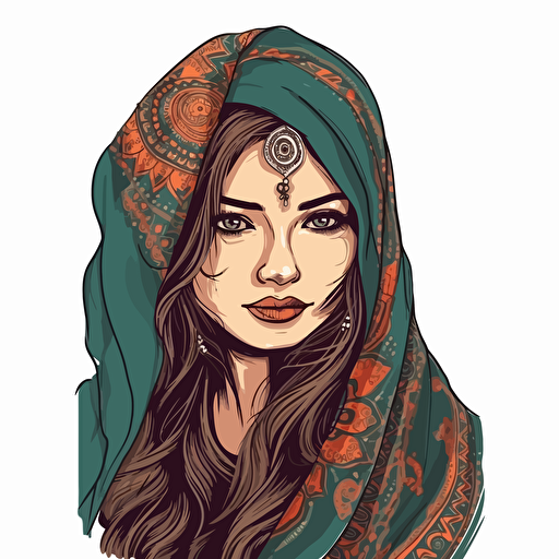 vector logo drawing of Indian ethnic and western fashion with name (Inaara)