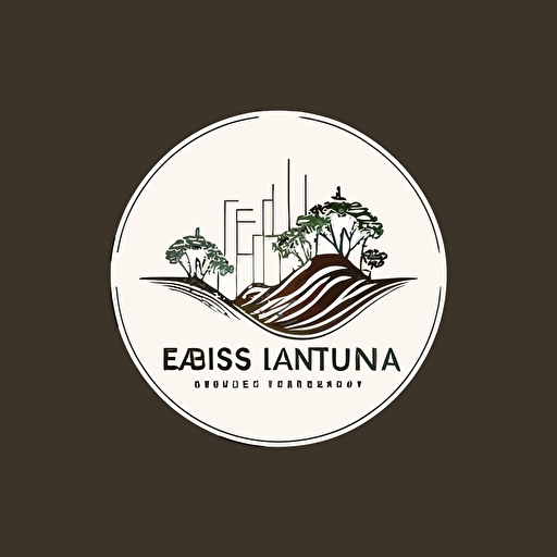 vector logo for laboratory working with digital data to help environmental sustainability, minimal design
