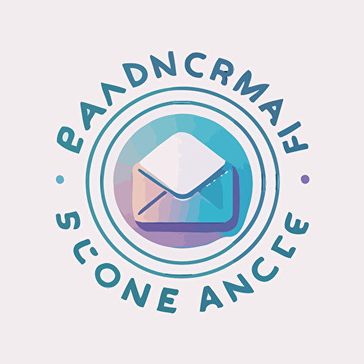logo for a digital service sending messages coming from contact forms to email addresses, minimal, vectorized logo, flat with a bluish gradient on white background