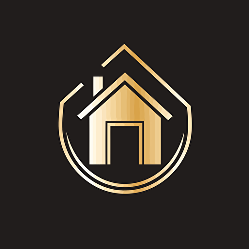 logo, gold lining, classy, vector, property management