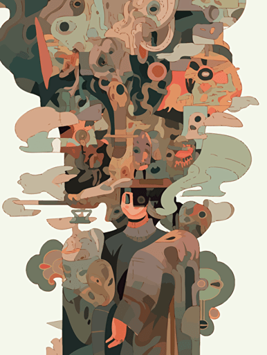 surrealism, religious culture, media design, folk music, painting, repair technician,vector ,2d illustrator,