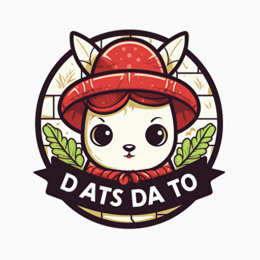 cute, clean, vector logo for a Mystery DAO, white background