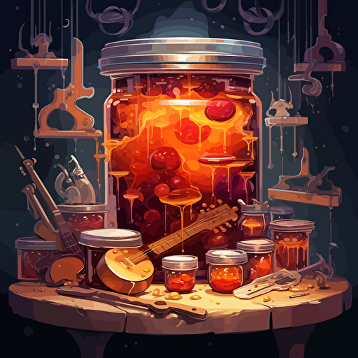 jam production log, vector