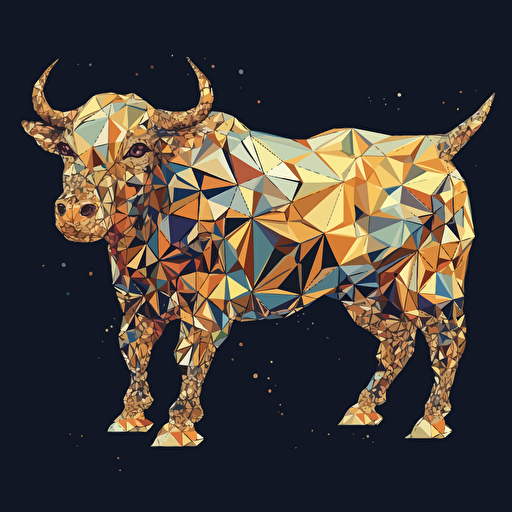 a bull made by vectors