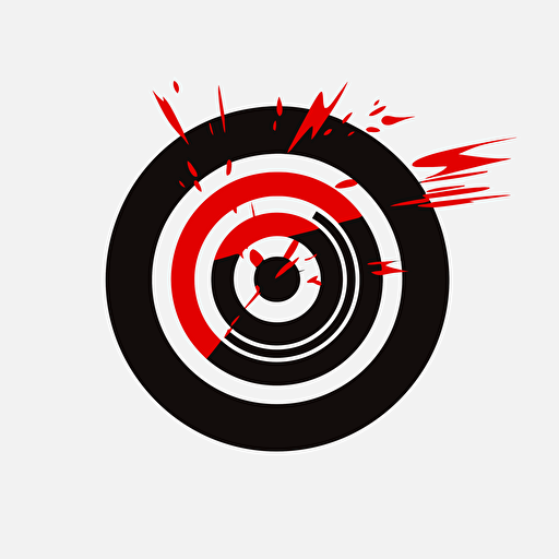 circle vector, target with pen hitting bullseye, logo, transparent background