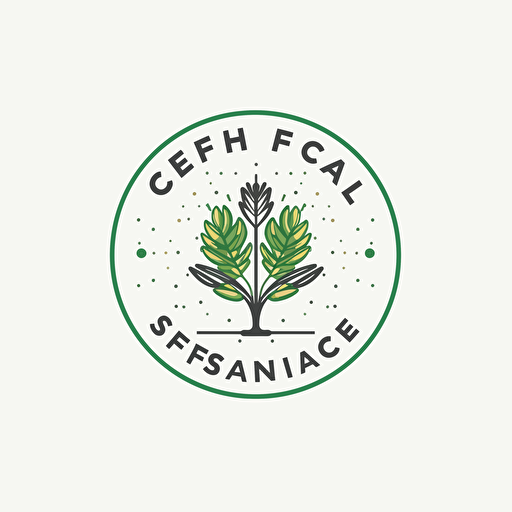 logo for a crop science organization focused on data science, simple, white background, green, vector