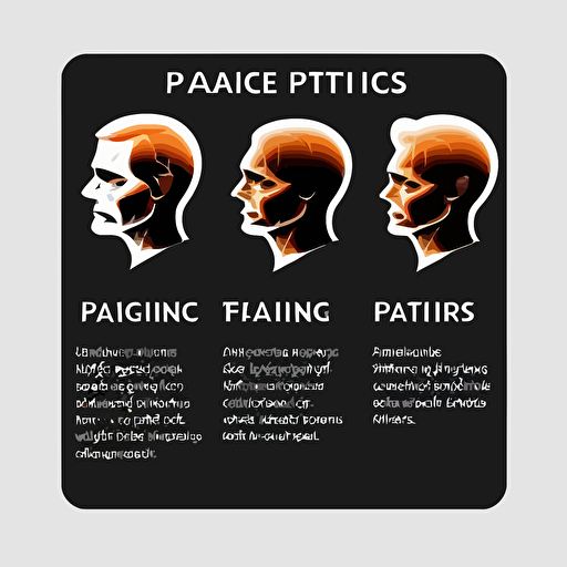 a simple and readable training course for 3 different types of profiles, vector design, powerpoint format