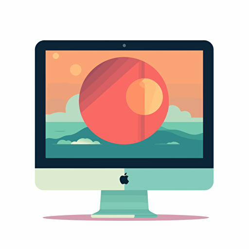 A vector of a an iMac, svg