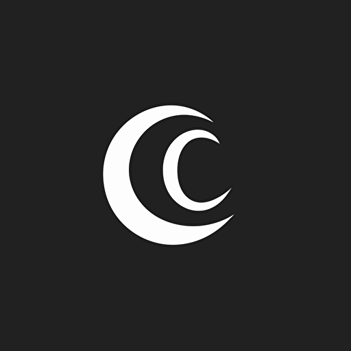 letter C logo vector style white background minimal design
