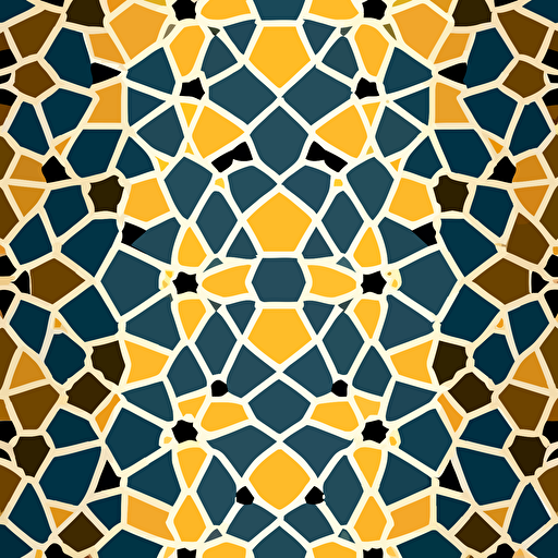 Arabic mosaic pattern simple pattern symmetrical simple vector style