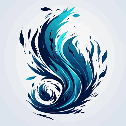 blue flames illustration, 2d, svg, vector